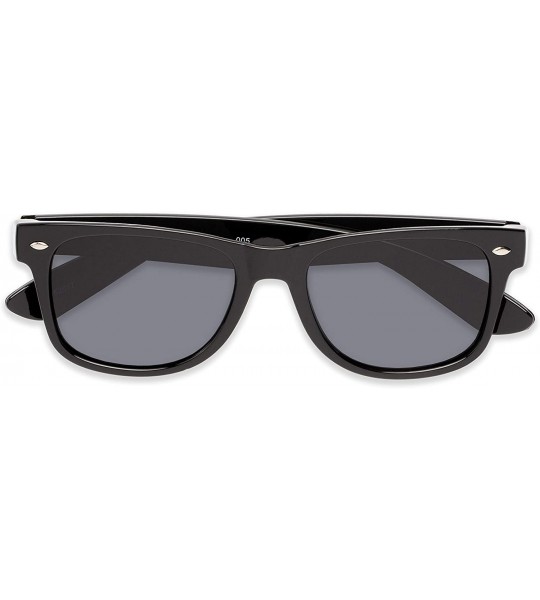 Square Sunglass Warehouse Pacific - Polarized Plastic Retro Square Men's & Women's Full Frame Sunglasses - CV12OE5HWLD $23.42