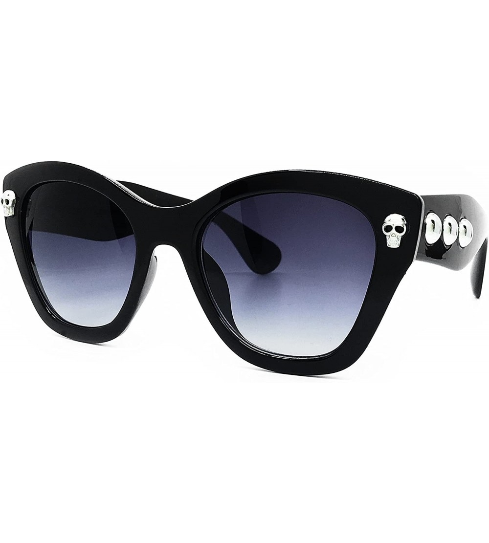 Oversized 5209 Premium Oversize XXL Men Women Mirrored harley bike Style Retro Vintage Spike punk gotica Sunglasses - Black -...