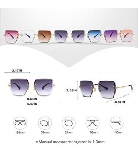 Rimless Rimless Square Sunglasses Women Fashion 2020 Summer Style Brand Designer Gradient Lens Eyewear UV400 Glass - CX198O5K...