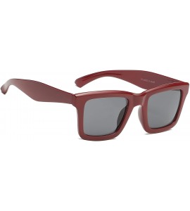 Square Women Retro Square UV Protection Fashion Sunglasses - Maroon - C518IS4CDO0 $17.34