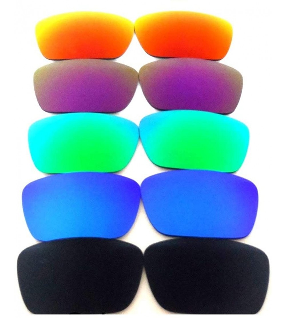 Oversized Replacement Lenses Fuel Cell Black&Blue&Green&Purple&Red Color Polarized 5 Pairs - C0120HFF6N5 $60.20