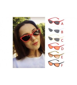 Square Vintage Colorful Border Cateyes Polarized Sunglasses Mirrored Lens Fashion Goggle Eyewear For Unisex Women Man - CP196...