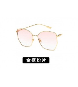 Rimless Women Sunglasses Retro Luxury Mirror Sun Glasses Yellow Vintage Metal Frame Butterfly Square - Gold - CI198A0K5EG $63.37