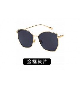 Rimless Women Sunglasses Retro Luxury Mirror Sun Glasses Yellow Vintage Metal Frame Butterfly Square - Gold - CI198A0K5EG $63.37