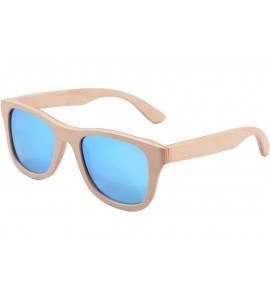 Wayfarer Polarized Wooden Sunglasses Skateboard Wood Summer Glasses UV400 Protection Outdoor Sports Sunglasses-SG68004 - CL18...