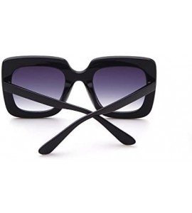 Round Square Oversize Women Sunglasses UV Mirror Retro Crystal Rim Brand Desginer Glasses - Black - CB180EMCZ7Y $25.00