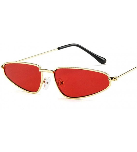 Aviator Small Ctue Retro Cat Eye Sunglasses Women Brand Designer Vintage Metal Sun C3 - C1 - CP18YQW7C78 $16.44