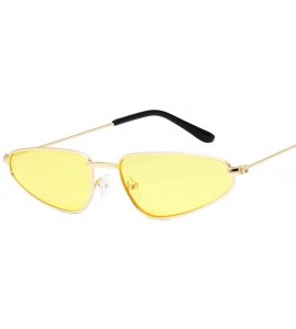 Aviator Small Ctue Retro Cat Eye Sunglasses Women Brand Designer Vintage Metal Sun C3 - C1 - CP18YQW7C78 $16.44