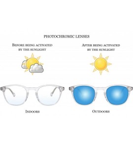 Oval Photochromic Sunglasses Photochromatic Transition Protection - Blue - CJ196Z9L974 $47.49