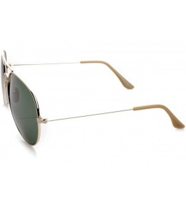 Aviator Classic Metal Teardrop Glass Lens Aviator Sunglasses (Gold) - CE11KBZXB75 $20.10