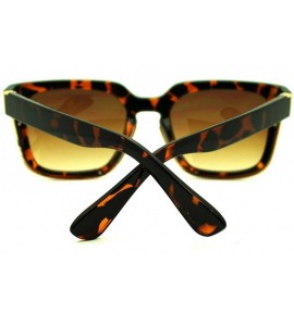 Square Designer Fashion Sunglasses Trendy Square Unisex Shades UV 400 - Classic Tort - CP11QKHVS9V $20.00