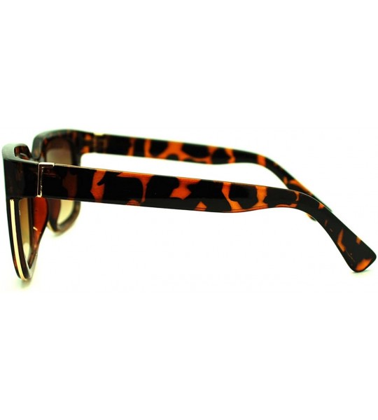 Square Designer Fashion Sunglasses Trendy Square Unisex Shades UV 400 - Classic Tort - CP11QKHVS9V $20.00