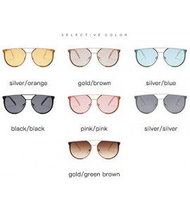 Round Sunglasses Irregular Mirrored Eyewear Protection - SilverFrame/SilverLens - CD18RDZOMDI $37.39