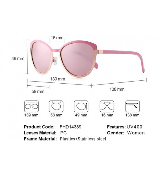 Round Fashion Sunglasses with Case for Women Classic Round Frame Eyewear UV 400 Protection - Red - C118TK8GXML $95.33