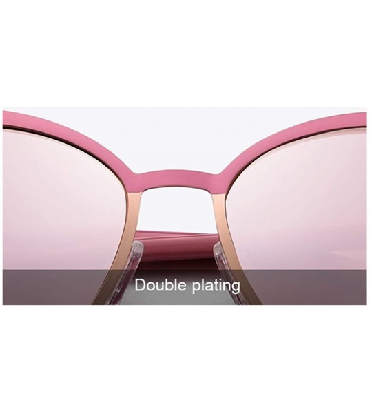 Round Fashion Sunglasses with Case for Women Classic Round Frame Eyewear UV 400 Protection - Red - C118TK8GXML $95.33