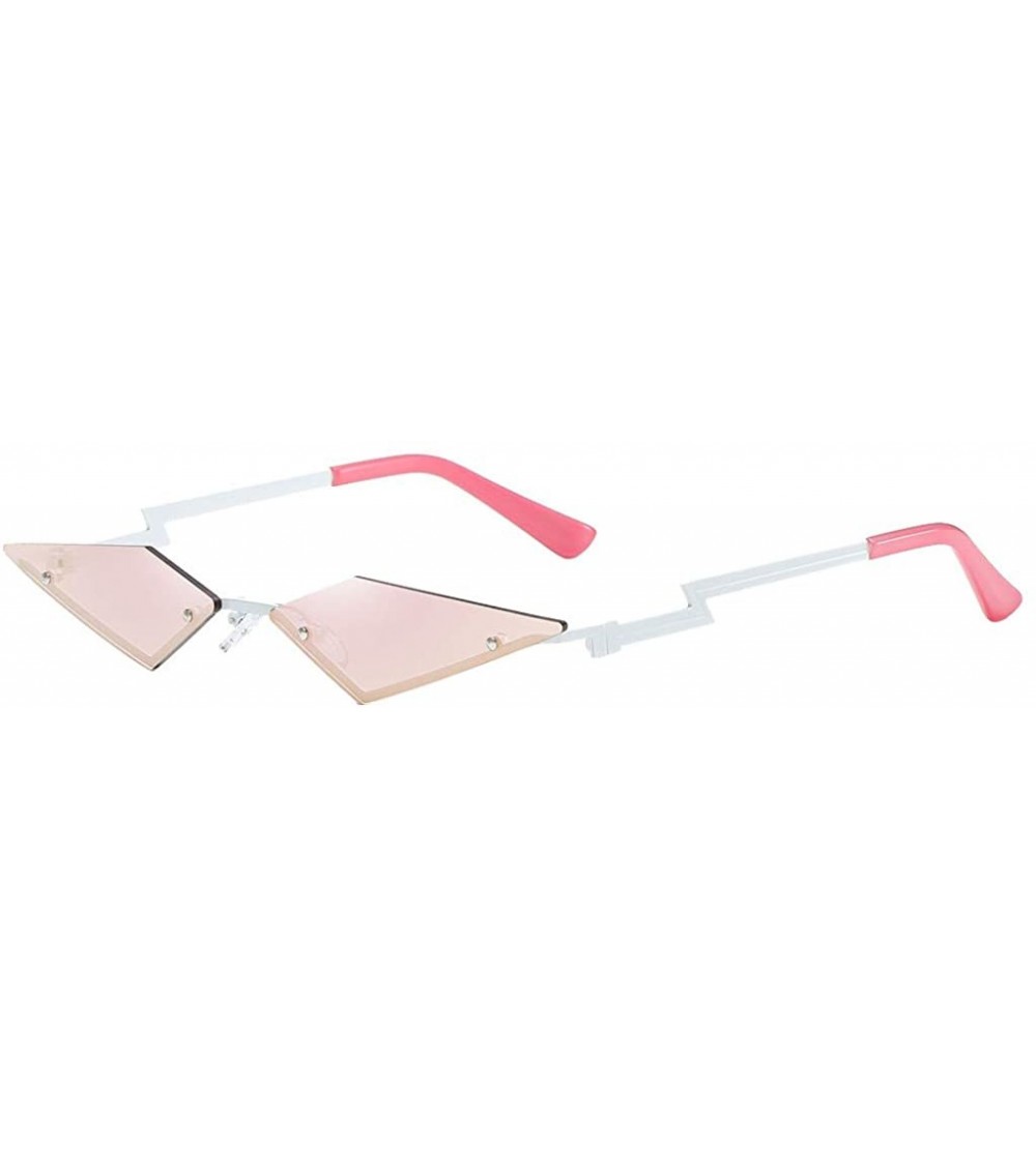 Goggle Sunglasses Polarized Protection Frameless Colorful - Pink a - CT1983RN3TD $17.83