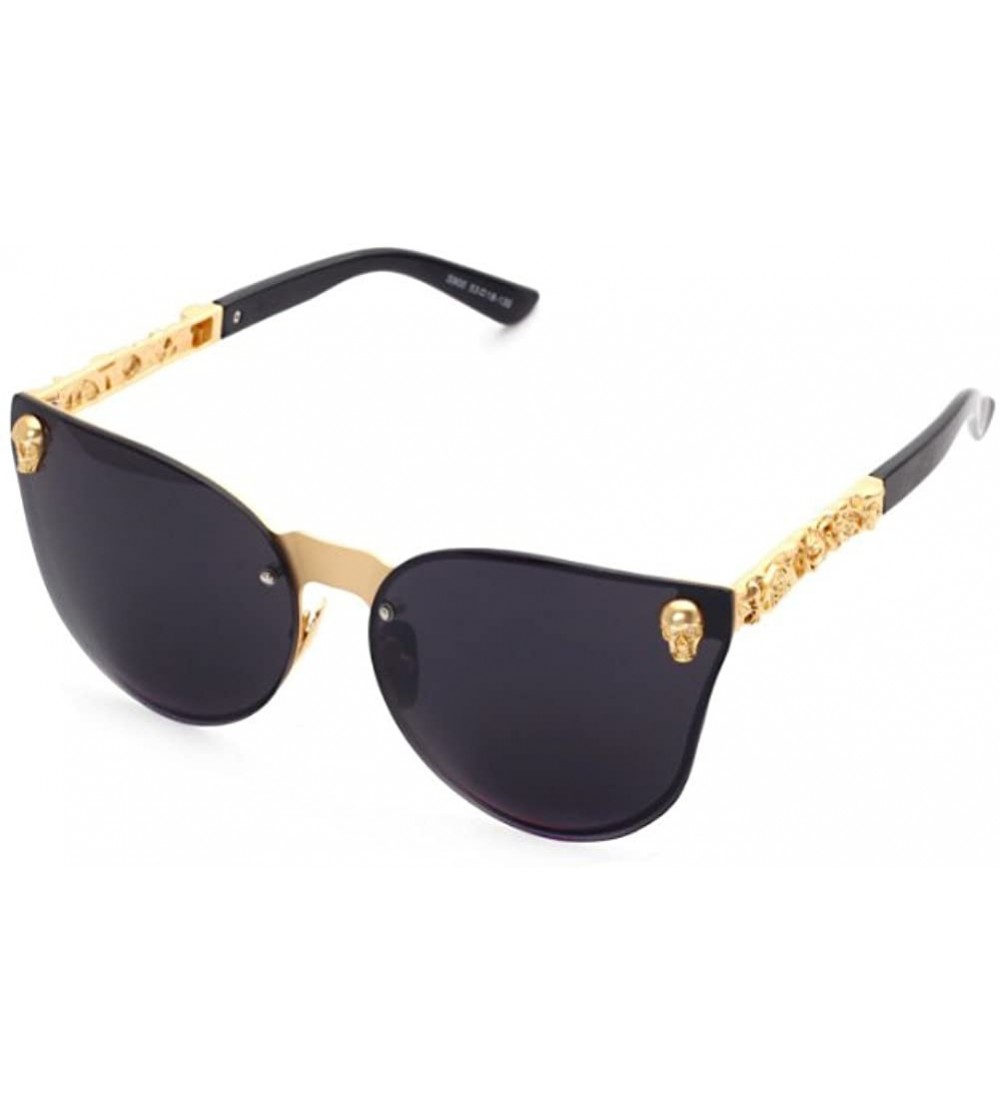 Oversized Man and woman Metal sunglasses Oval glasses - C6 - CV18CX0ZROK $23.10
