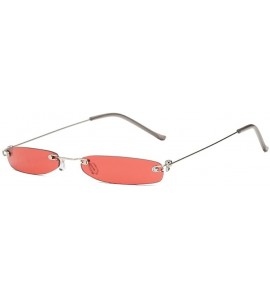 Oval Small Oval Sunglasses For Small Face Women And Men Cat Eye Sun Glasses UV400 - C4 - CE1900NLY7X $18.20