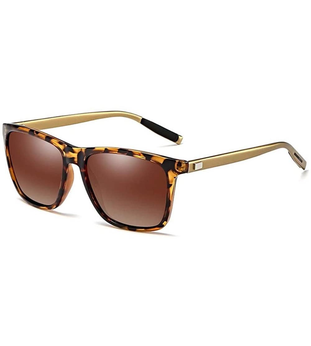 Aviator Sunglasses Male Polarizing Sunglasses Aluminum Magnesium Cycling Glasses Sunglasses Female - E - C518QD34CQA $56.46