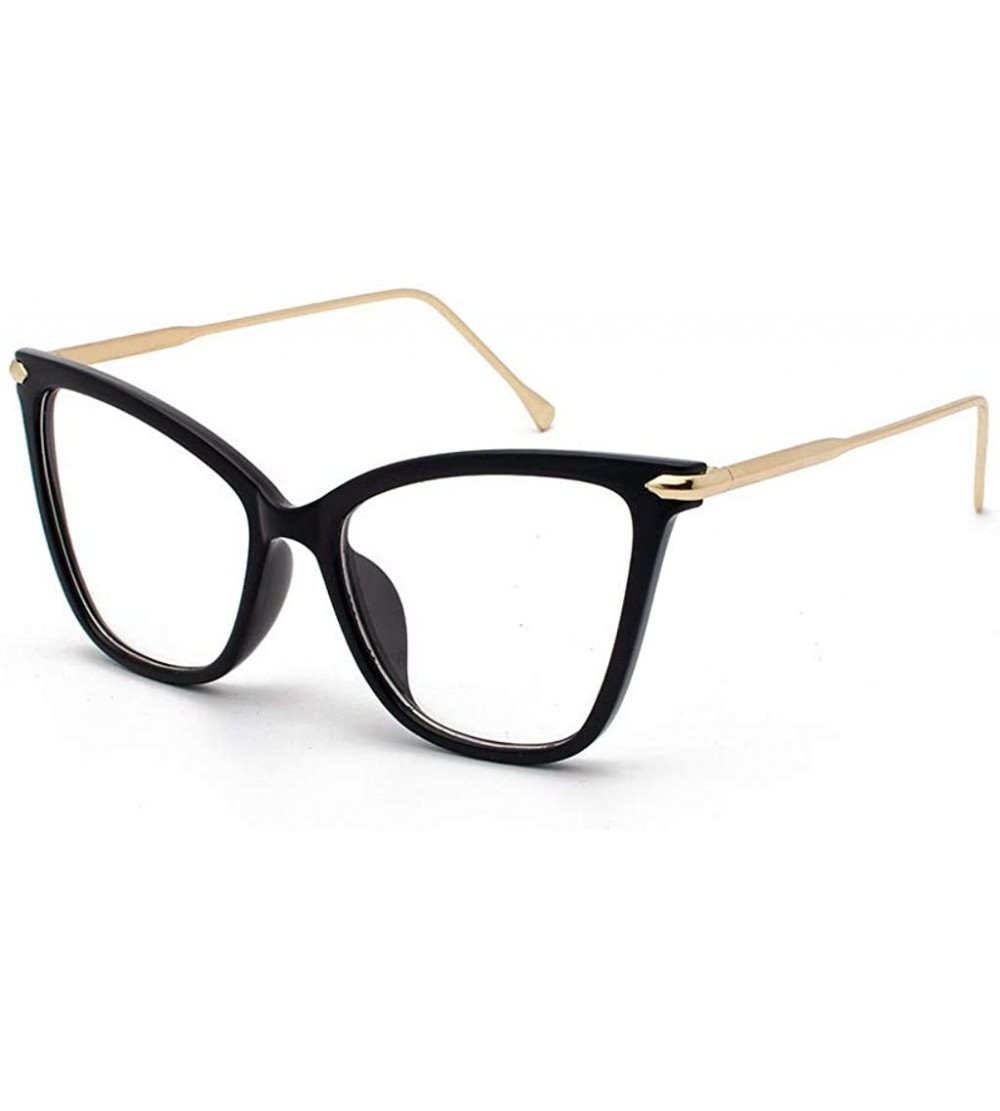 Cat Eye Sunglasses - Butterfly Side Cat Eye Frame Flat Lenses Sun Glasses for Men/Women Unisex Street Beat Eyewear - CY18U98Q...