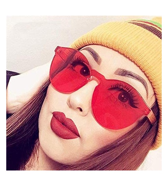 Cat Eye Women Fashion Cat Eye Shades Sunglasses Summer New Integrated UV Candy Colored Glasses - CI18SX92TM0 $18.49