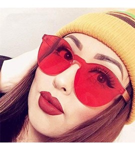 Cat Eye Women Fashion Cat Eye Shades Sunglasses Summer New Integrated UV Candy Colored Glasses - CI18SX92TM0 $18.49