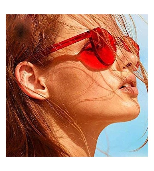 Cat Eye Women Fashion Cat Eye Shades Sunglasses Summer New Integrated UV Candy Colored Glasses - CI18SX92TM0 $18.49