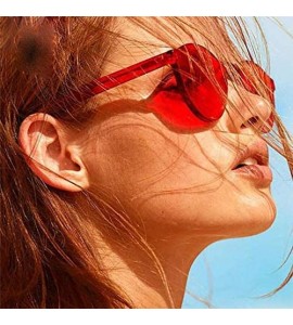 Cat Eye Women Fashion Cat Eye Shades Sunglasses Summer New Integrated UV Candy Colored Glasses - CI18SX92TM0 $18.49