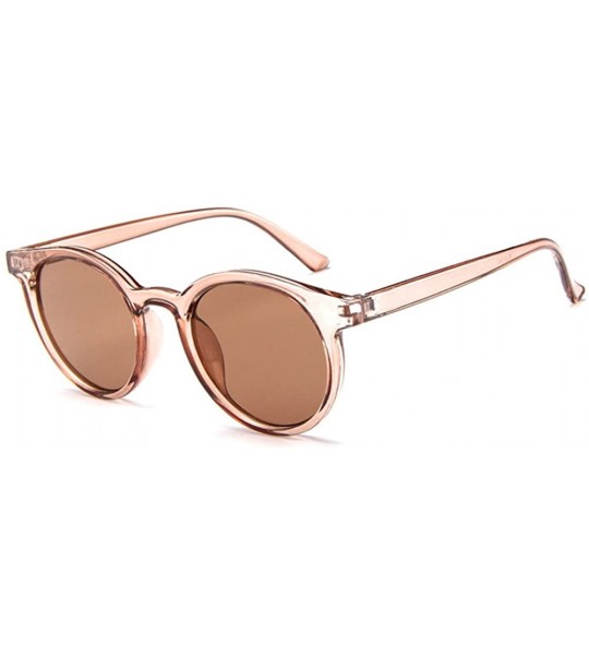 Square MOD-Style Cat Eye Round Frame Sunglasses A Variety of Color Design - S04 - CJ189T220CO $32.18