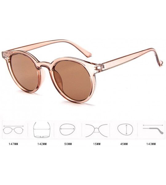 Square MOD-Style Cat Eye Round Frame Sunglasses A Variety of Color Design - S04 - CJ189T220CO $32.18