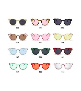 Square MOD-Style Cat Eye Round Frame Sunglasses A Variety of Color Design - S04 - CJ189T220CO $32.18