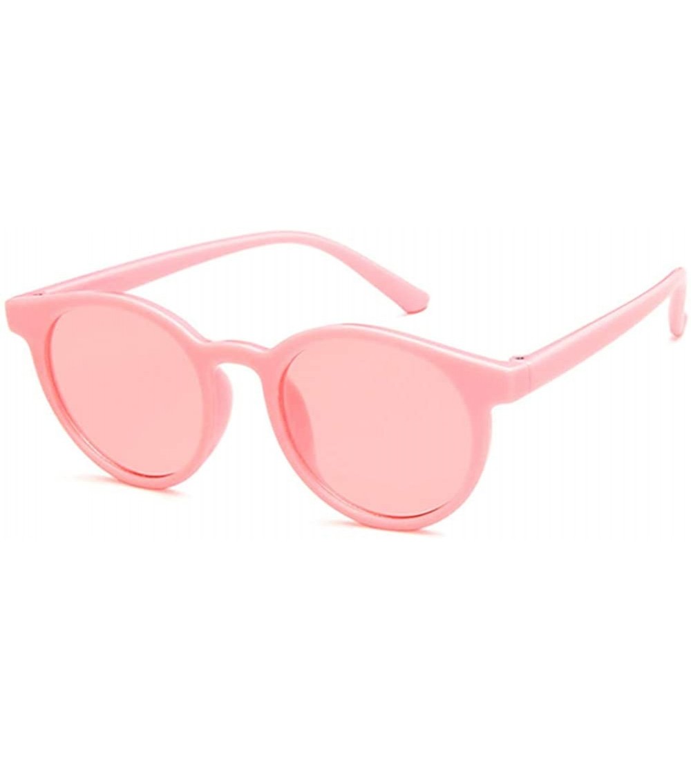 Oval Unisex Sunglasses Retro Beige Drive Holiday Oval Non-Polarized UV400 - Pink - CQ18RKGA9L7 $17.55