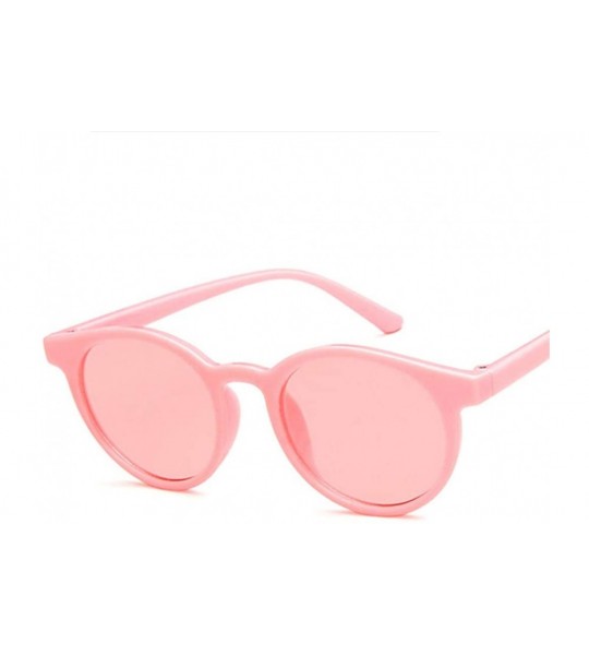 Oval Unisex Sunglasses Retro Beige Drive Holiday Oval Non-Polarized UV400 - Pink - CQ18RKGA9L7 $17.55