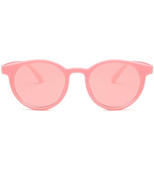 Oval Unisex Sunglasses Retro Beige Drive Holiday Oval Non-Polarized UV400 - Pink - CQ18RKGA9L7 $17.55