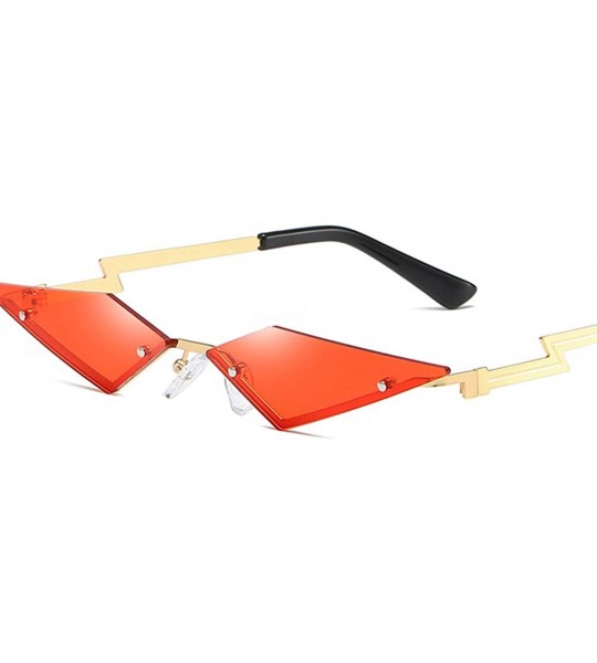 Rimless Rimless Sunglasses Creative Eyeglasses Party Glasses Funny Photo Eyewear for Man Woman - Red - CH196U8UA36 $18.31