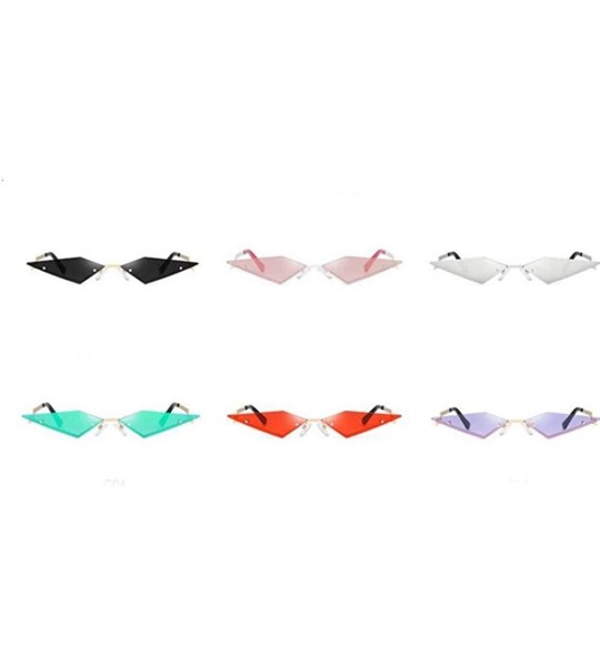 Rimless Rimless Sunglasses Creative Eyeglasses Party Glasses Funny Photo Eyewear for Man Woman - Red - CH196U8UA36 $18.31