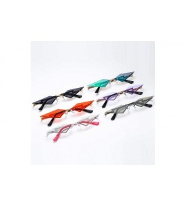 Rimless Rimless Sunglasses Creative Eyeglasses Party Glasses Funny Photo Eyewear for Man Woman - Red - CH196U8UA36 $18.31