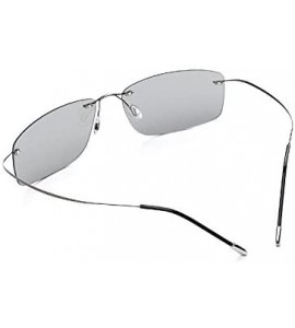 Rimless B Titanium Photochromic Polarized Rimless Sunglasses Extreme Discoloration 8.9 g Only - CI180Y5EG2O $43.06