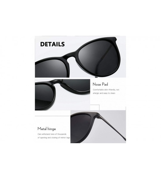 Round Polarized Sunglasses for Men or Women Classic Frame Driving Classic Retro Designer Sun glasses 100% UV Blocking - C318A...