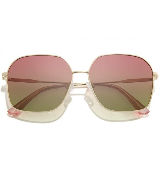 Cat Eye "Gretta" Designer Sunglasses - Champagne Gold/Pink - CH18SGG8XTM $51.09
