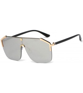 Rimless Sunglasses Women Rimless Square Big Sun Glasses for Women Summer Style Female Uv400 Alloy Mens Accessories - CN199QC7...