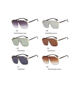 Rimless Sunglasses Women Rimless Square Big Sun Glasses for Women Summer Style Female Uv400 Alloy Mens Accessories - CN199QC7...