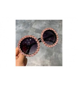 Square Fashion Luxury Round Sunglasses Women Vintage Oversized Rhinestone Sun Glasses Men Eyewear Oculos De Sol UV400 - CA198...