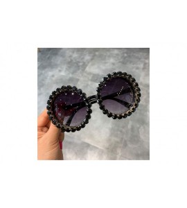 Square Fashion Luxury Round Sunglasses Women Vintage Oversized Rhinestone Sun Glasses Men Eyewear Oculos De Sol UV400 - CA198...