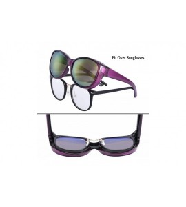 Wrap Polarized Oversized Wrap Around Shield Sunglasses Fit Over Sunglasses for Woman Man - Purple - CN190E9RRW4 $32.63