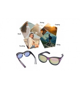 Wrap Polarized Oversized Wrap Around Shield Sunglasses Fit Over Sunglasses for Woman Man - Purple - CN190E9RRW4 $32.63