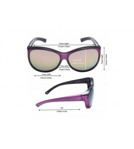 Wrap Polarized Oversized Wrap Around Shield Sunglasses Fit Over Sunglasses for Woman Man - Purple - CN190E9RRW4 $32.63