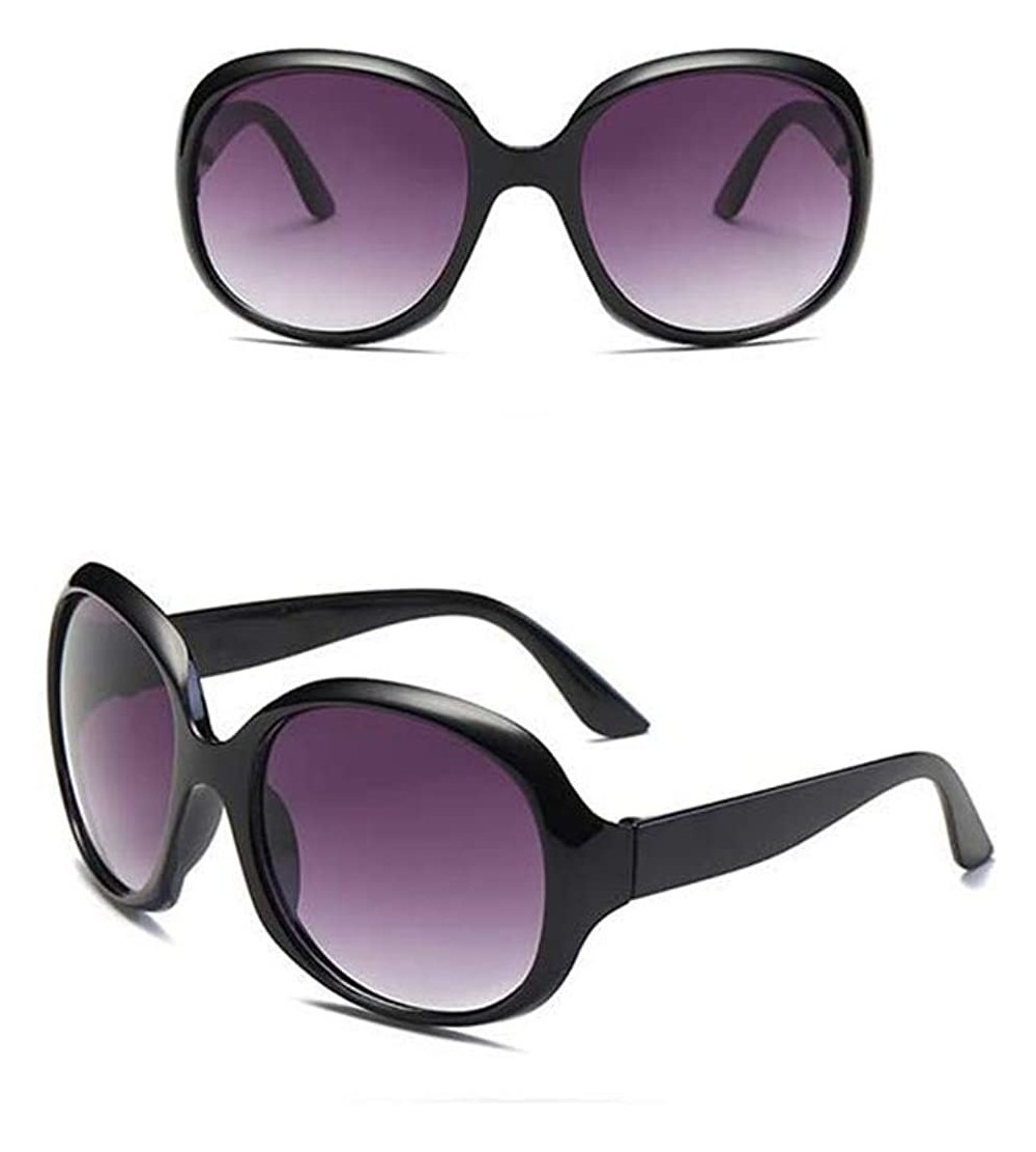 Wrap Sunglasses-Fashion Unisex Oversized Square Eyeglasses Vintage Sun Glasses Eyewear - Black - CV18SXD2I5R $17.48