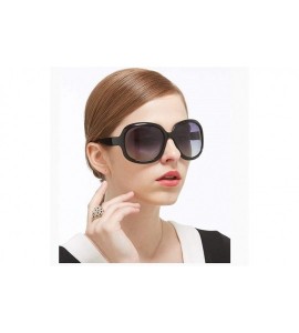 Wrap Sunglasses-Fashion Unisex Oversized Square Eyeglasses Vintage Sun Glasses Eyewear - Black - CV18SXD2I5R $17.48