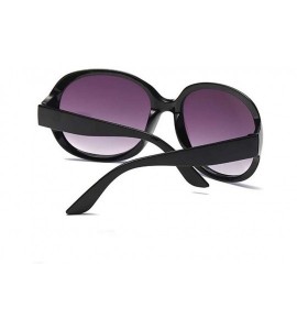 Wrap Sunglasses-Fashion Unisex Oversized Square Eyeglasses Vintage Sun Glasses Eyewear - Black - CV18SXD2I5R $17.48